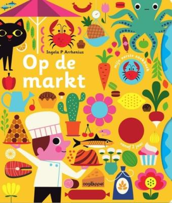 Cover van boek Op de markt: mijn eerste zoekboek met draaiwieltjes